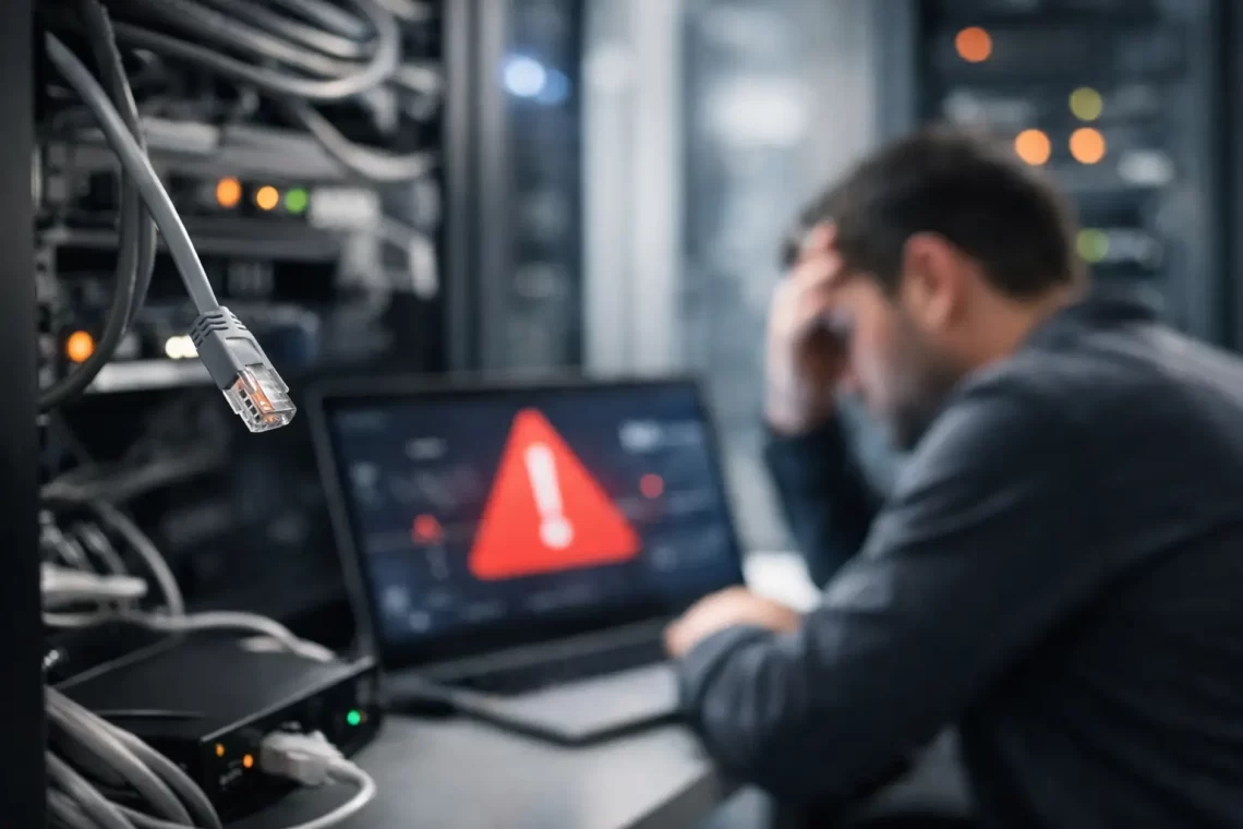 Principais causas de indisponibilidade em redes