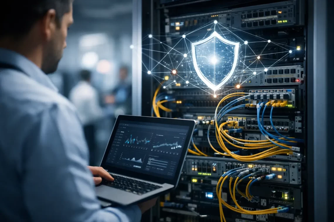 Rede corporativa resiliente para manter o uptime